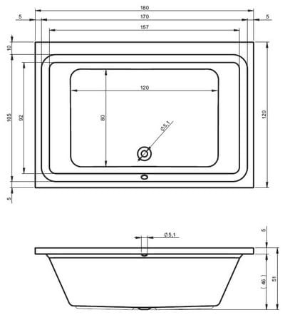 Olivia Riho wanna z hydromasażem 120x180