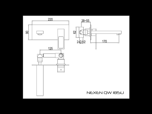 Nexen Kohlman bateria umywalkowa chrom – QW185U