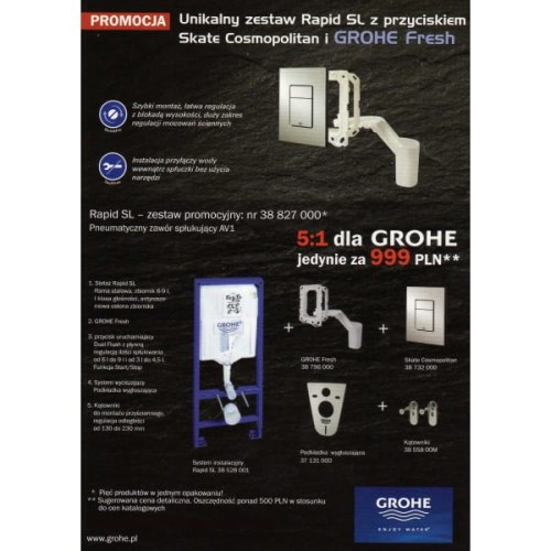 Rapid SL Cosmopolitan Grohe zestaw stelaż 5w1 - 38827000