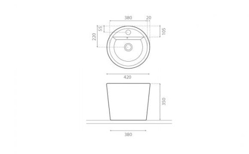 Florencia B Bathco umywalka nablatowa biała - 4057