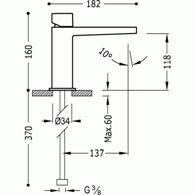 Slim-Tres Bateria umywalkowa 160mm chrom - 202.103.02