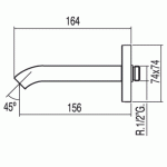 Cuadro-Tres wylewka typu kaskada wannowa chrom - 1.07.181
