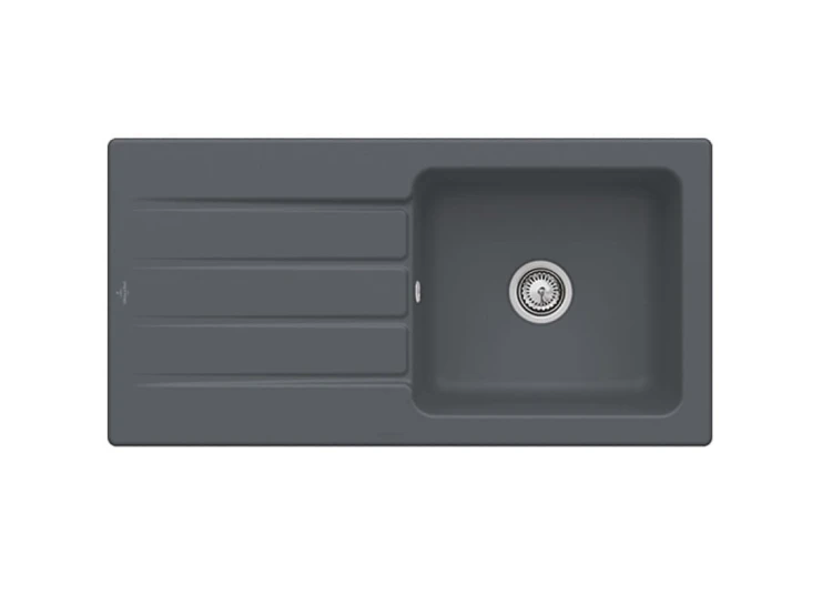 Architectura 60 Classicline V&B zlewozmywak ceramiczny 510x1000 korek manualny graphite (mat) - 336001I4