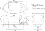 Aveo New Generation Villeroy & Boch wanna owalna 190 x 95 cm Quaryl - UBQ194AVE9T1V