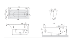 Oberon V&B Wanna prostokątna 1700x700 mm white alpin – UBQ177OBE2V-01