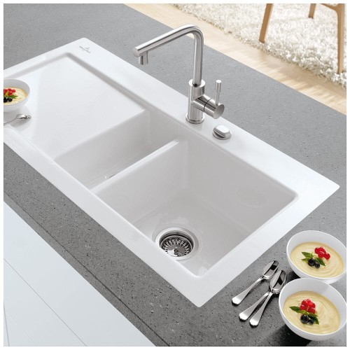 Subway 60 Flat  zlew ceramiczny V&B 475x965 KA prawy