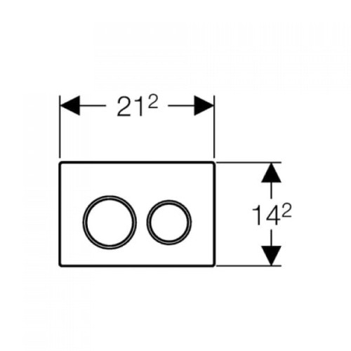 Omega20 Geberit przycisk uruchamiający przedni/górny chrom błyszczący/chrom matowy/chrom błyszczący - 115.085.KH.1