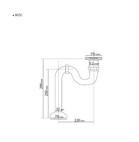 Syfon wannowy chrom KLIK-KLAK