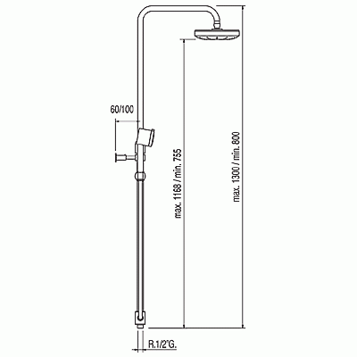 Tres komplet słuchawka-drążek chrom – 1.61.213