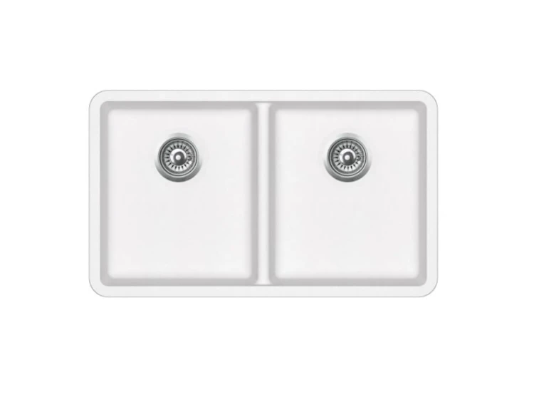 Bianco Hansloren zlewozmywak konglomeratowy podwieszany 810x480 biały - B8BO-3PMB