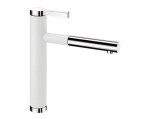 Linee-S Blanco Silgranit bateria kuchenna wyciągana wylewką biały - 518441