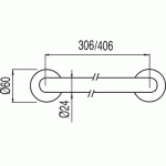 Futur-Tres Uchwyt do wanny 306 mm chrom - 134184
