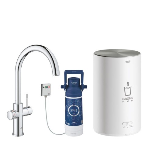 Red New Duo Grohe bateria kuchenna z boilerem 4 litry chrom - 30083 001