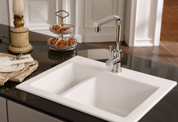 Subway XM Classicline V&B zlewozmywak ceramiczny 510x620mm korek manualny white alpin (połysk) - 678001R1 tech