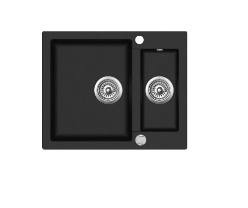 Kuba Hansloren zlewozmywak konglomeratowy podwieszany czarny - KUCO-3WMB