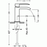  Cuadro-Tres bateria umywalkowa chrom - 006.110.01