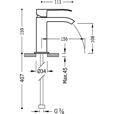  Cuadro-Tres bateria umywalkowa chrom - 006.110.01