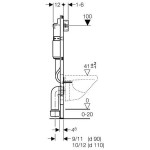 Duofix Basic element montażowy do WC UP100 Delta H112 Geberit - 111.153.00.1