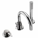 Study-Tres Bateria wannowa trzyotworowa  dźwignia chrom - 26215001