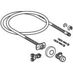 Zestaw przyłączeniowy do spłuczek podtynkowych Geberit 12 cm do desek sedesowych Geberit AquaClean Tuma - 147.035.00.1