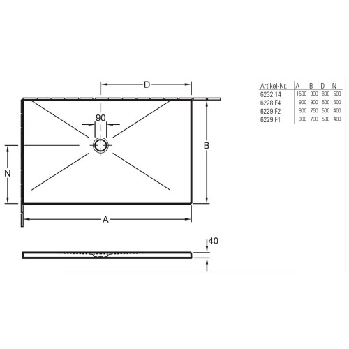Subway Infinity V&B brodzik ceramiczny kwadratowy 900x900 – 6228 F4 01
