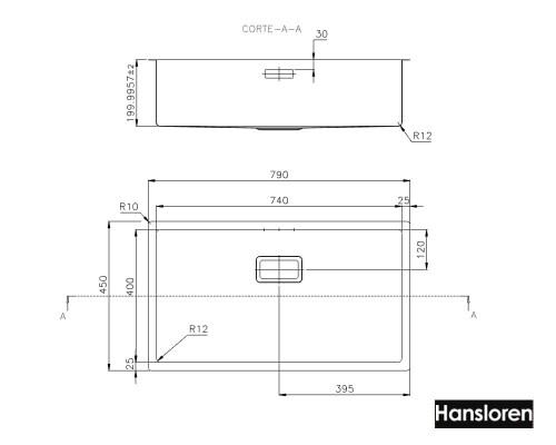 Box Lux 74 Hansloren by Rodi zlewozmywak podblatowy B7SN-1PMB