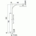 Cuadro-Tres Zestaw natryskowy bez baterii - 1.07.131