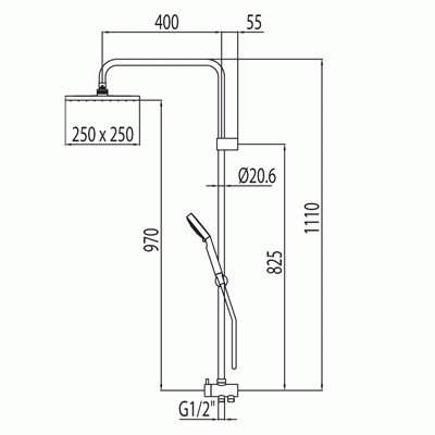 Tres komplet słuchawka-drążek chrom – 061.635.06