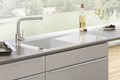 Timeline 50 Flat V&B zlewozmywak ceramiczny na równi z blatem 475x865 snow white - 33071FKG