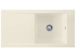 Timeline 60 Flat Clasicline V&B zlewozmywak ceramiczny na równi z blatem 475x965 korek manualny ivory (mat) - 67901FFU 