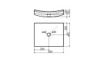 Arrecife Bathco umywalka kamienna nablatowa  400x500 negro - 00325