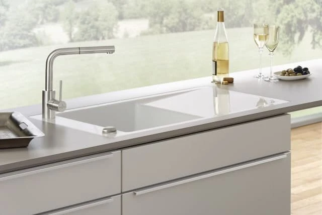 Timeline 50 Flat V&B zlewozmywak ceramiczny na równi z blatem 475x865 snow white - 33072FKG