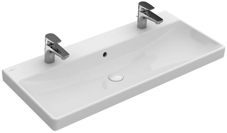 Avento Umywalka meblowa V&B prostokątna z przelewem 1000 x 470 mm Weiss Alpin CeramicPlus - 4156A4R1
