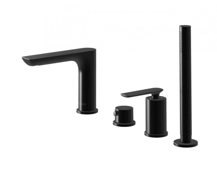 Experience Kohlman bateria wannowa 4 otworowa czarny mat - QB244EB