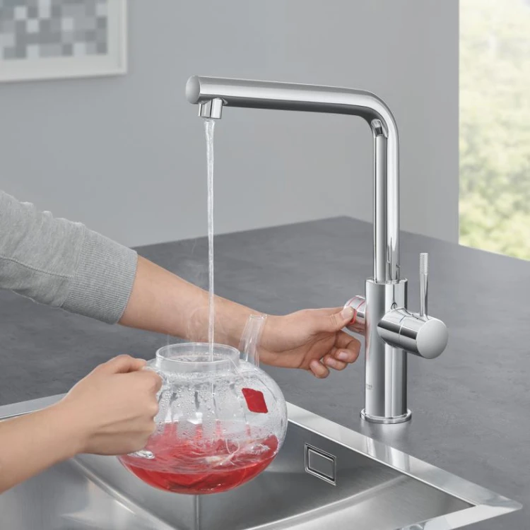 Red New Duo Grohe bateria kuchenna z boilerem 4 litry chrom - 30327 001