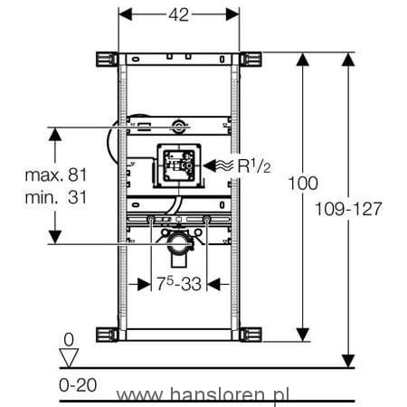 Kombifix Geberit element montażowy do pisuaru uniwersalny dla armatury ukrytej - 457.689.00.1.jpg