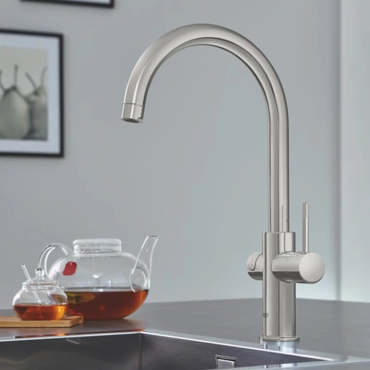 Red Duo Grohe bateria kuchenna z boilerem 4 litry supersteel - 30083 DC1