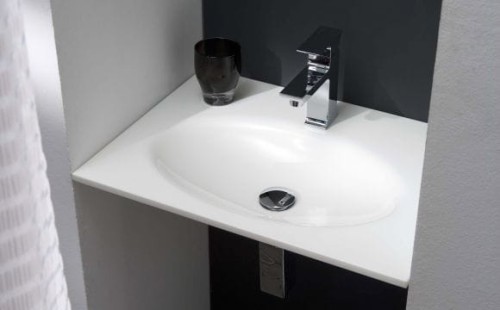Plane Bathco umywalka blatowa szklana 60 cm - 3003WS