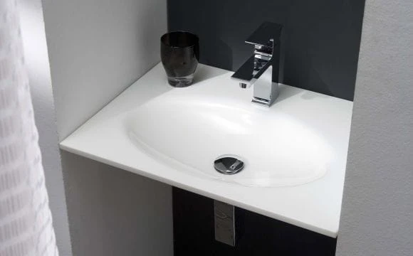Plane Bathco umywalka blatowa szklana 60 cm - 3003WS