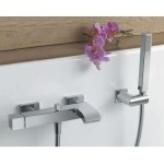 Cuadro-Tres bateria wannowa z wężem i słuchawką chrom - 1.07.170.02