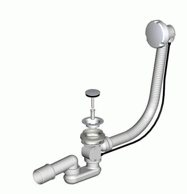 Syfon wannowy McAlpine z korkiem automatycznym (560100210) - AMC70