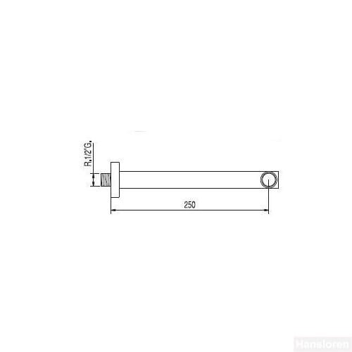 Max-Tres Wylewka 250 mm chrom - 1.61.171.02