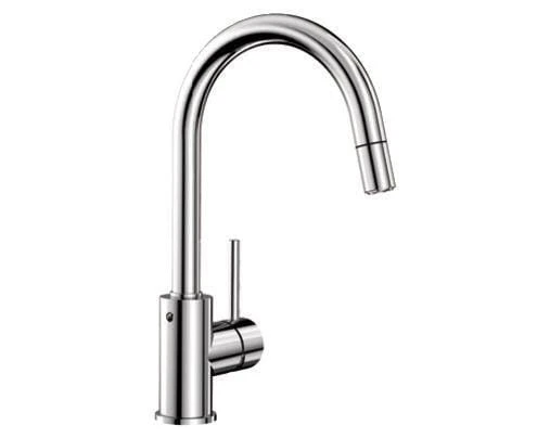 Mida-S Blanco bateria kuchenna z wyciągana wylewka chrom - 521454