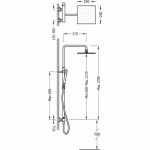 Cuadro-Tres Zestaw kolumna natryskowa teleskopowa chrom – 00719701