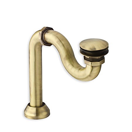 Syfon w kolorze starego złota do wanny retro KLIK-KLAK