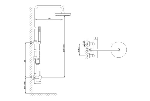 Dexame Kohlman bateria prysznicowa chrom - QW276D