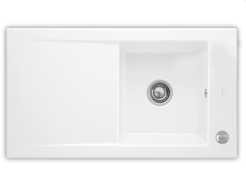 Timeline 50 Flat V&B zlew ceramiczny na równi z blatem 475x865 snow white – 3307 2F KG