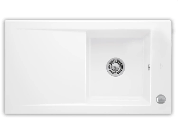 Timeline 50 Flat V&B zlew ceramiczny na równi z blatem 475x865 snow white – 3307 2F KG