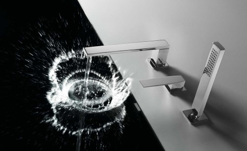 Slim-Tres Bateria wannowa trzyotworowa wylewka 220mm chrom - 20216101