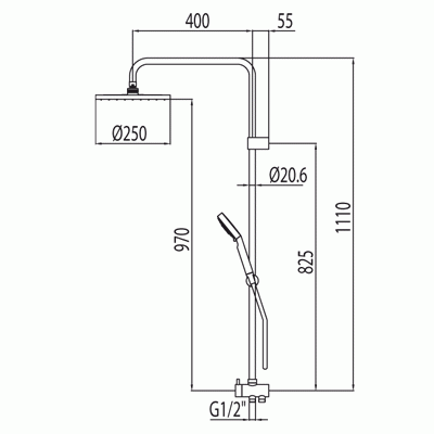  Tres zestaw natryskowy chrom – 1.61.214